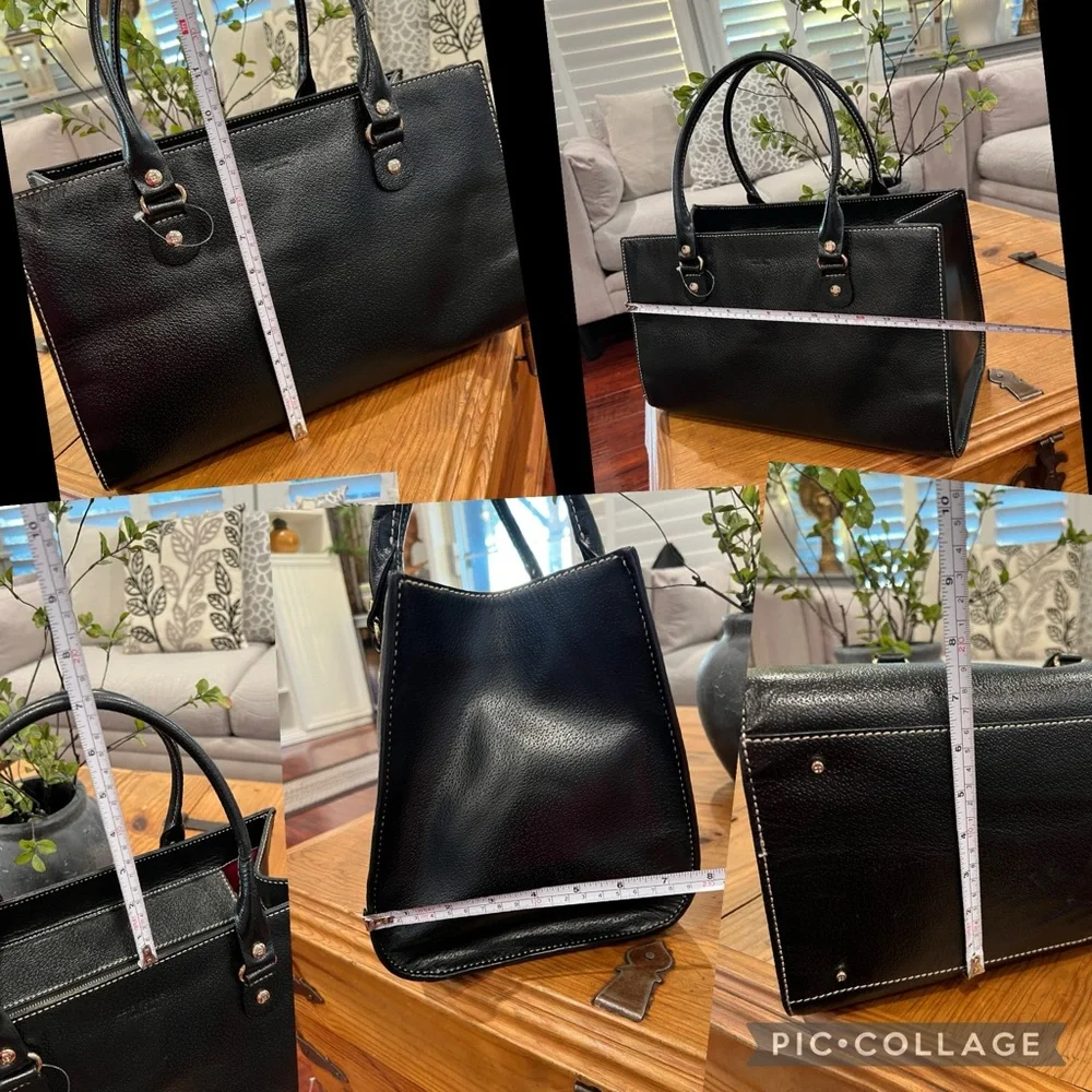 kate spade Black Leather Top-Handle Satchel